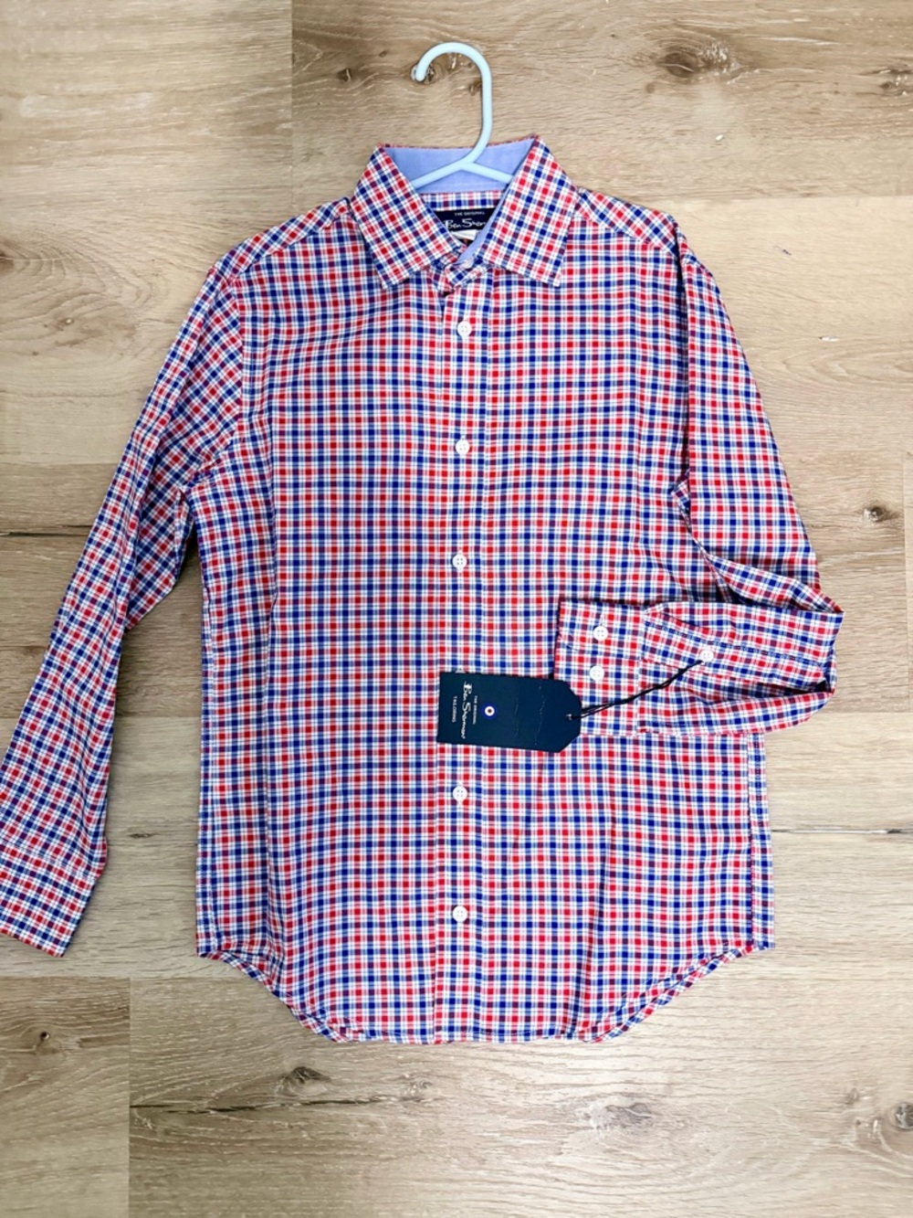 Ben Sherman Red & Blue Checked Button-Down Shirt